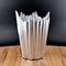 Metal Sculptural Textured Vase Free Form Edge Table Centerpiece